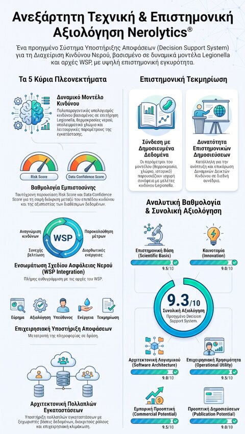 Infographic ανεξάρτητης τεχνικής και επιστημονικής αξιολόγησης Nerolytics